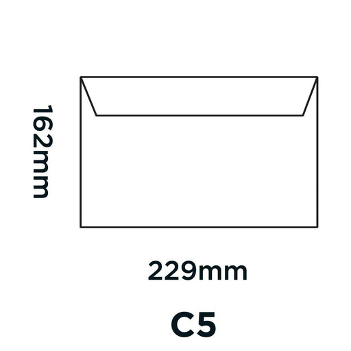 Creative Coloured Envelope C5 229 (W) x 162 (H) mm Adhesive Strip Cream 120 gsm Pack of 500