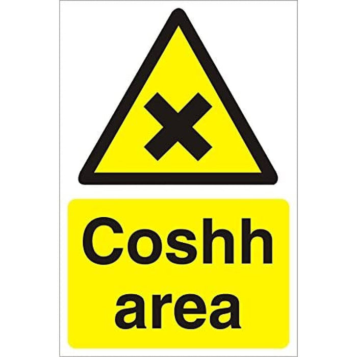 Warning Sign Coshh Area PVC 60 x 40 cm