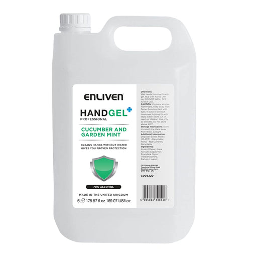 Enliven Hand Gel Cucumber & Garden Mint Transparent C003220 5 L