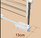 HOMCOM Folding Cloth Hanger 03-0063 ABS, Polypropylene, Stainless Steel Silver, White 550 mm x 1420 mm x 1720 mm