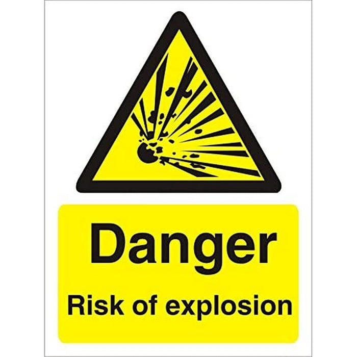 Warning Sign Risk of Explosion Plastic 20 x 15 cm