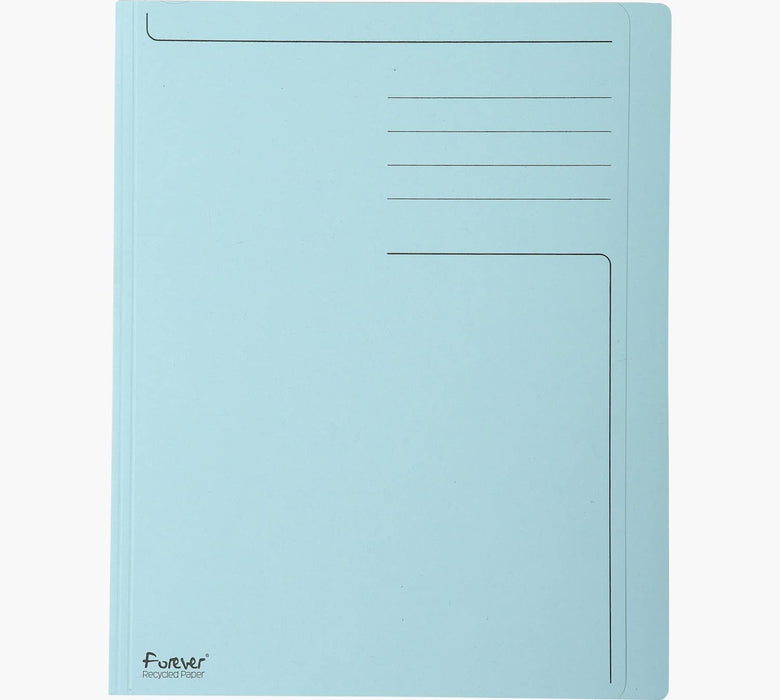 Exacompta Forever Square Cut Folder A4 Blue Manila Recycled 100% 280 gsm Pack of 100