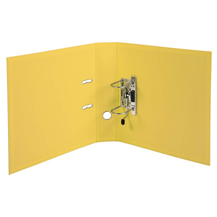 Exacompta PremTouch Lever Arch File A4 70 mm Yellow 2 ring 53749E Cardboard, PVC (Polyvinyl Chloride) Portrait Pack of 10