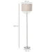 HOMCOM Floor Lamp B31-263 Silver, Cream White