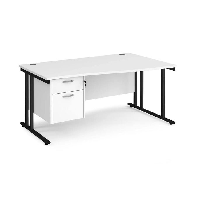 Dams International Wave Desk MC16WRP2KWH 1,600 x 725 x 800 - 990 mm