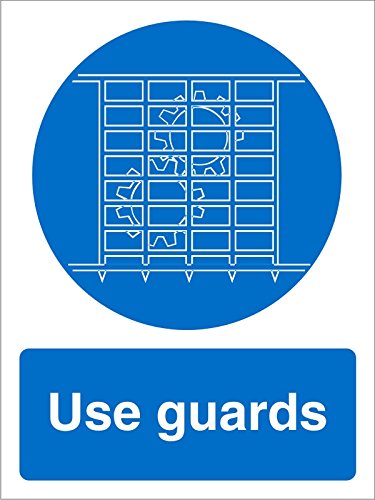 Mandatory Sign Use Guards Plastic 30 x 20 cm