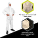 Click Once Protective Coverall With Hood Polyproylene, Polyethylene XL White