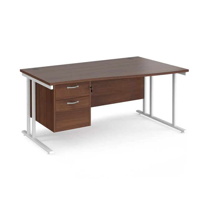 Dams International Wave Desk MC16WRP2WHW 1,600 x 725 x 800 - 990 mm