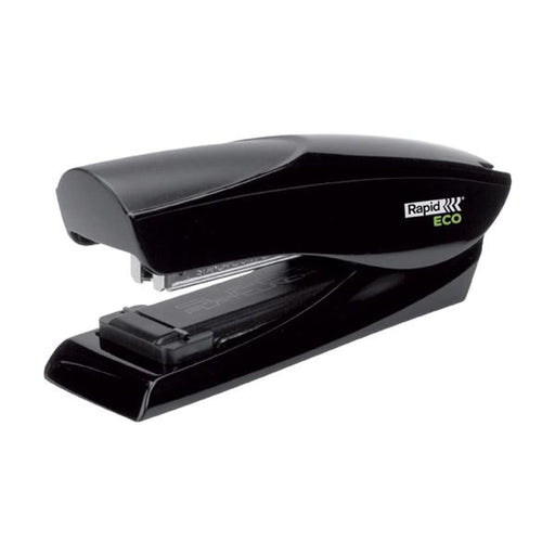 Rapid ECO Flat Clinch Stapler 24812301 CO2 Neutral Full Strip Black 25 Sheets 24/6, 26/6 76% Recycled Plastic