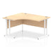 Dynamic Radial Left Hand Crescent Desk Oak MFC Cantilever Leg Grey Frame Impulse 1800/1200 x 600/800 x 730mm