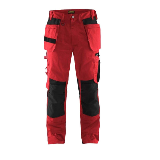 BLÅKLÄDER Trousers 15551860 Cotton, PL (Polyester) Red, Black Size 34R