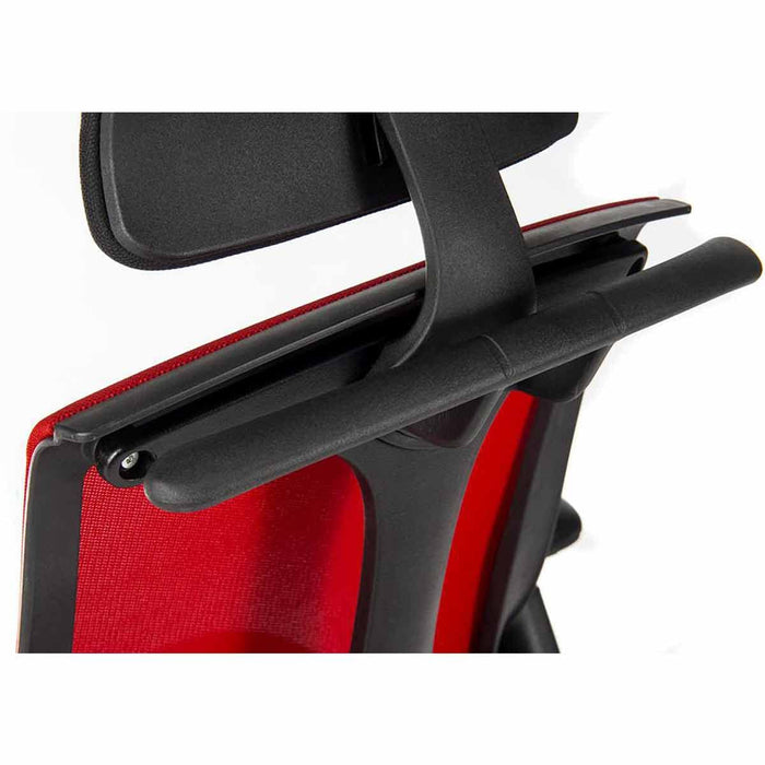 Rapport Mesh Back Executive Office Chair with Fabric Seat Red/Black - 6964RED