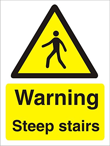 Warning Sign Steep Stairs Plastic 30 x 20 cm