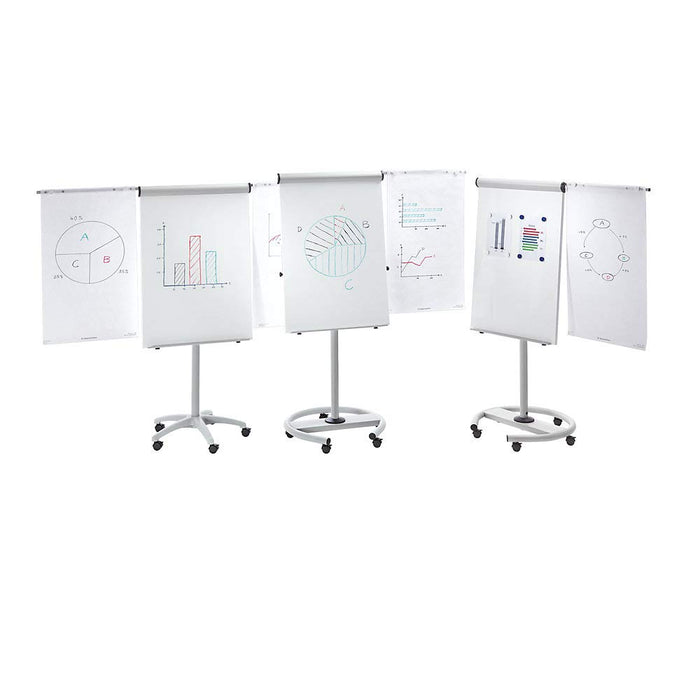 Rocada Visualline Mobile Magnetic Flipchart with 2 Arms 680x1040mm - 616K