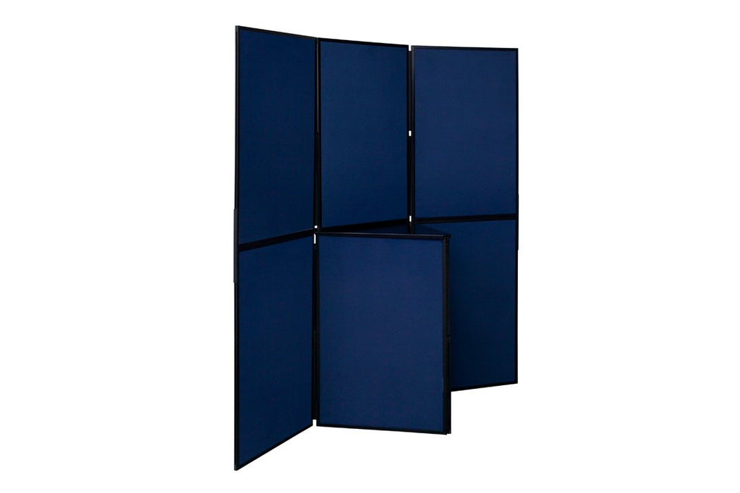 Bi-Office Exhibition System Floor Standing Display Board 7 Panel DSP330517 Plastic 600 x 900 x 110mm Blue, Grey