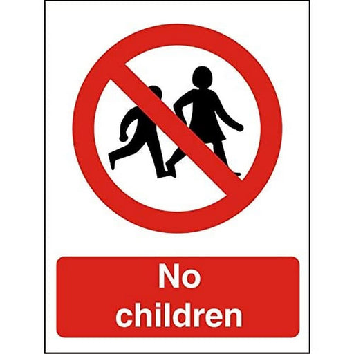 Prohibition Sign No Children Plastic 20 x 15 cm