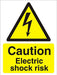 Warning Sign Electric Shock Vinyl 20 x 15 cm