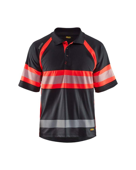 BLÅKLÄDER Polo Shirt 33381051 PL (Polyester) Black, Red Size XXL