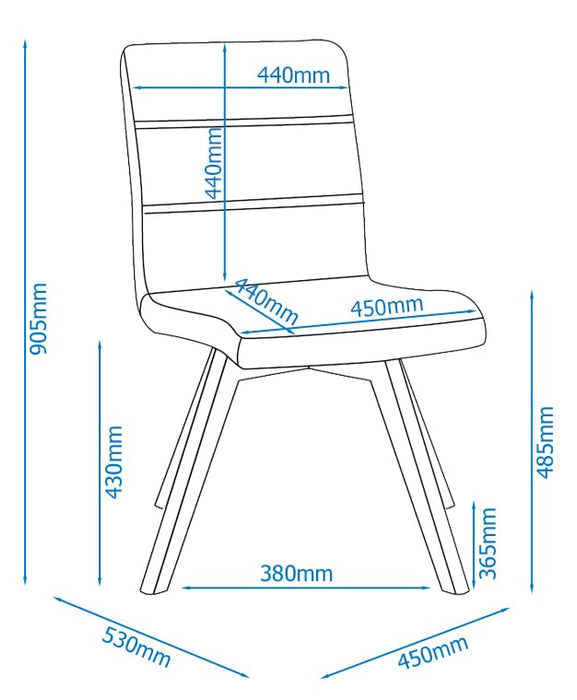 Alphason Visitor Chair Athens Grey 440 x 440 mm