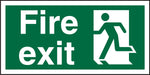 Fire Exit Sign with Left Arrow Plastic 10 x 20 cm