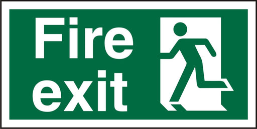 Fire Exit Sign with Left Arrow Plastic 15 x 30 cm