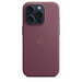 Apple - Back cover for mobile phone - MagSafe compatibility - microtwill, FineWoven - mulberry - for iPhone 15 Pro