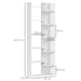 HOMCOM Bookcase 836-541V01LG White 610 x 230 x 1,626 mm