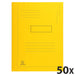 Exacompta 2 Flap Folder 445009E A4 Yellow Cardboard 24 x 32 cm Pack of 50