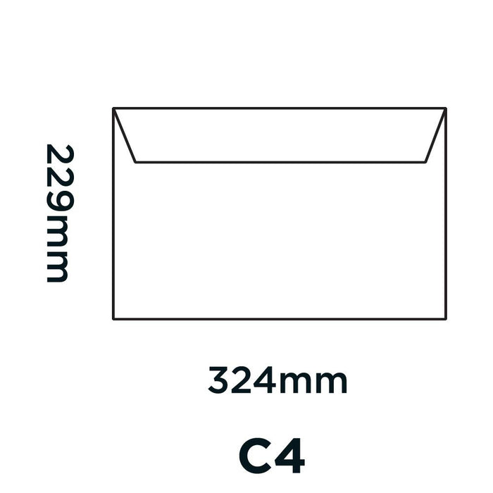 Creative Creative Shine Coloured Envelope C4 324 (W) x 229 (H) mm Adhesive Strip Blue 120 gsm Pack of 125