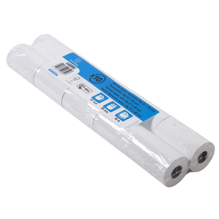 Exacompta Thermal Roll 44809E White 57 mm x 35 mm x 12 mm x 18 m Pack of 10 Rolls