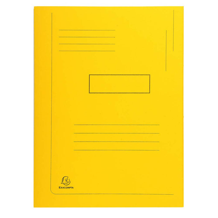 Exacompta 2 Flap Folder 445009E A4 Yellow Cardboard 24 x 32 cm Pack of 50