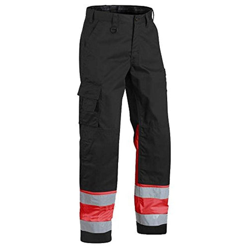 BLÅKLÄDER Trousers 15641811 Cotton, PL (Polyester) Black, Red Size 53S