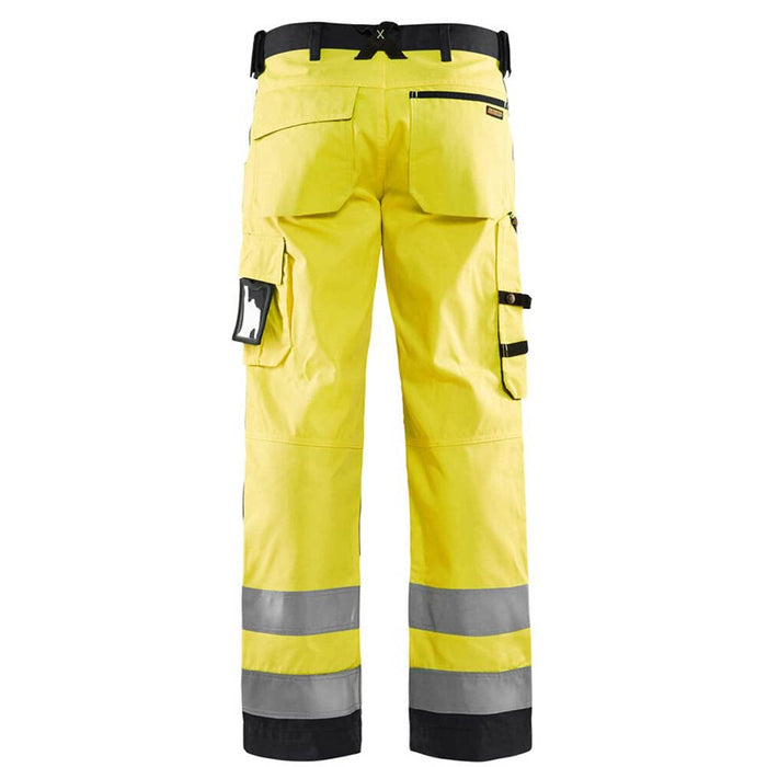 BLÅKLÄDER Trousers 15661811 Cotton, PL (Polyester) Yellow, Black Size 48R