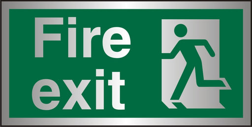 Fire Exit Sign Left Arrow Aluminium 15 x 30 cm