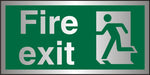 Fire Exit Sign Left Arrow Aluminium 10 x 20 cm