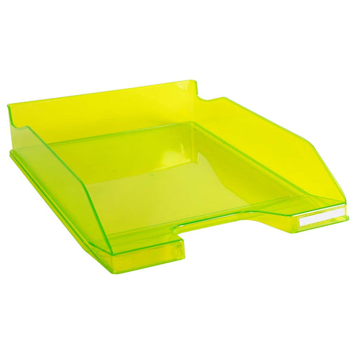 Exacompta Letter Tray Combo Polystyrene Lime Green 25.5 x 34.7 x 6.5 cm