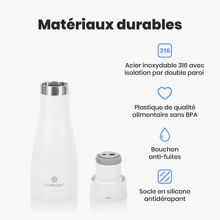 Noerden Stainless Steel Smart Bottle PND-0100-IN White 350 ml