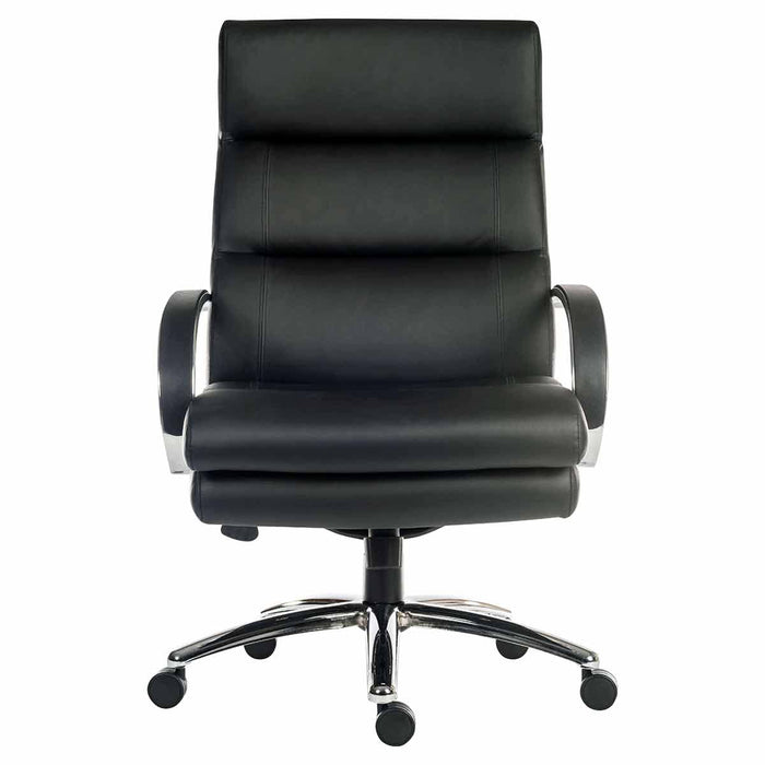 Samson Heavy Duty Leather Look Executive Office Chair Black - 6968