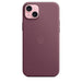 Apple - Back cover for mobile phone - MagSafe compatibility - microtwill, FineWoven - mulberry - for iPhone 15 Plus