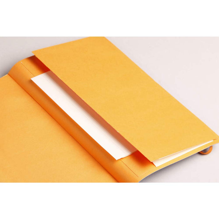 Rhodia Notebook 117409C A5 Ruled Glued Side Bound Faux Leather Soft Cover Iris 160 Pages 80 Sheets