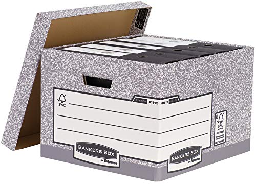 Bankers Box System Archive Boxes Grey 285(H) x 333(W) x 390(D) mm Pack of 10