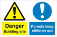 Site Sign Building Site Keep Children Out PVC 45 x 60 cm