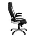 Nautilus Designs Ltd. High Back Executive Chair with Folding Arms and Satin Chrome Base - Black and White