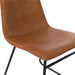 DOREL HOME Bowden Chair Faux Leather 445 mm Brown C005013TUK 597.00 (W) x 457.00 (D) x 838.00 (H) mm