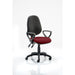 Dynamic Permanent Contact Backrest Task Operator Chair Loop Arms Eclipse II Black Back, Ginseng Chilli Seat High Back