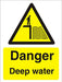 Warning Sign Deep Water Plastic 40 x 30 cm