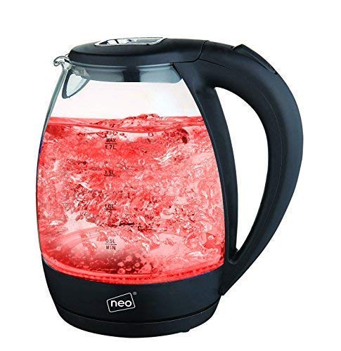 NEO Kettle RED-KETTLE 1.7 L Glass & Stainless Steel 2200 W Red