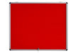 Bi-Office Enclore Fire Retardant Lockable Notice Board Non Magnetic 8 x A4 Wall Mounted 92.4 (W) x 65.3 (H) cm Red