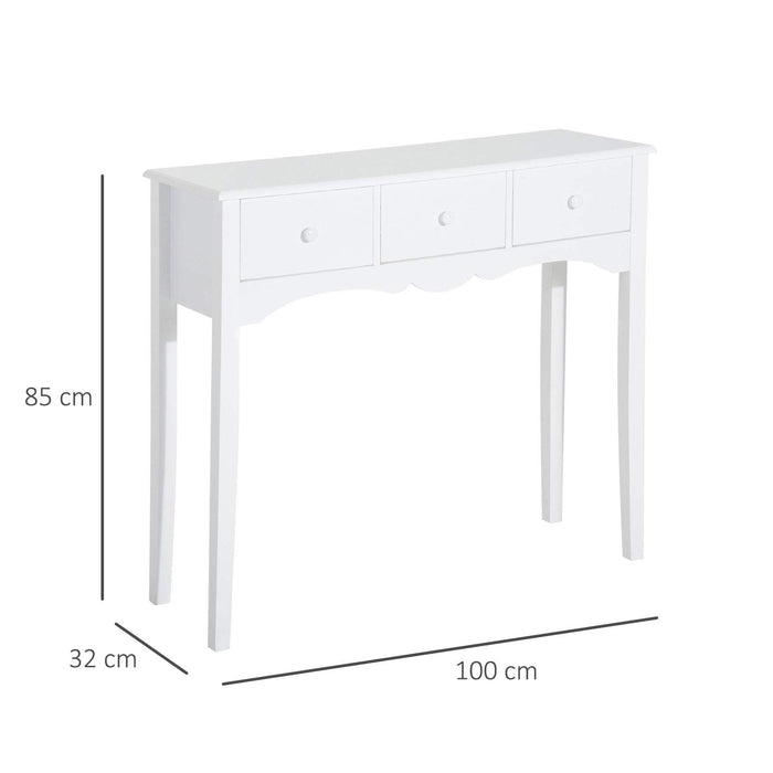 HOMCOM Console Table White 320 x 850 mm