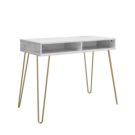 Novogratz Desks 9618891COMNUK White Marble 1,028.7 (W) x 549.9 (D) x 772.2 (H) x 772.2 - 772.2 (H) mm